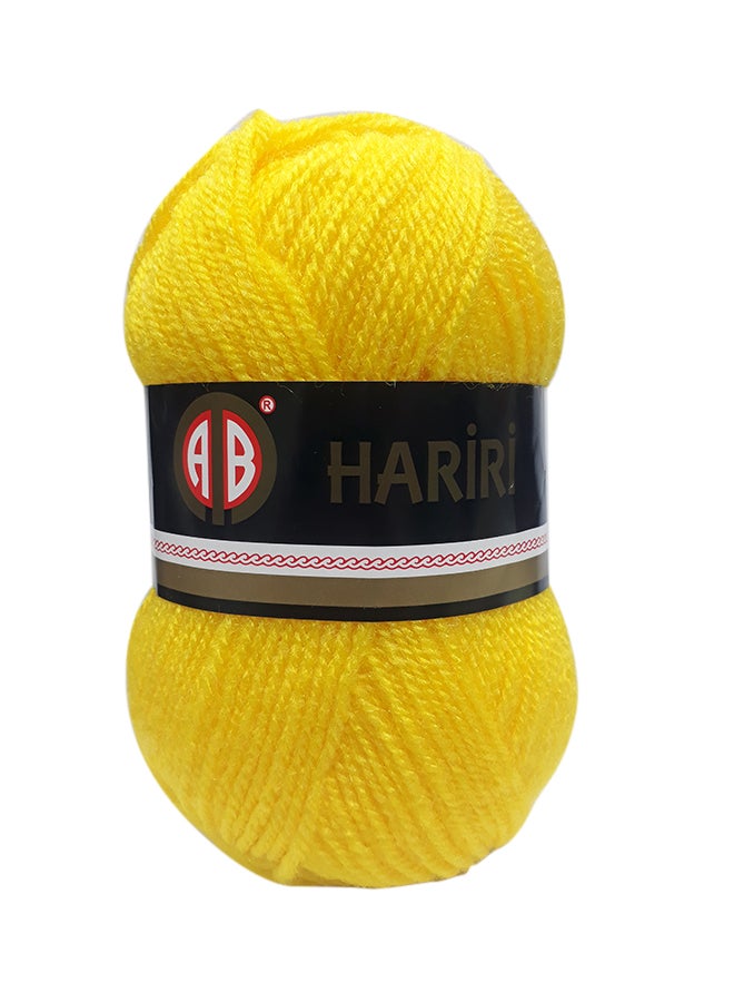 AB Hariri Crochet and Knitting Yarn Yellow 40grams - Image 1
