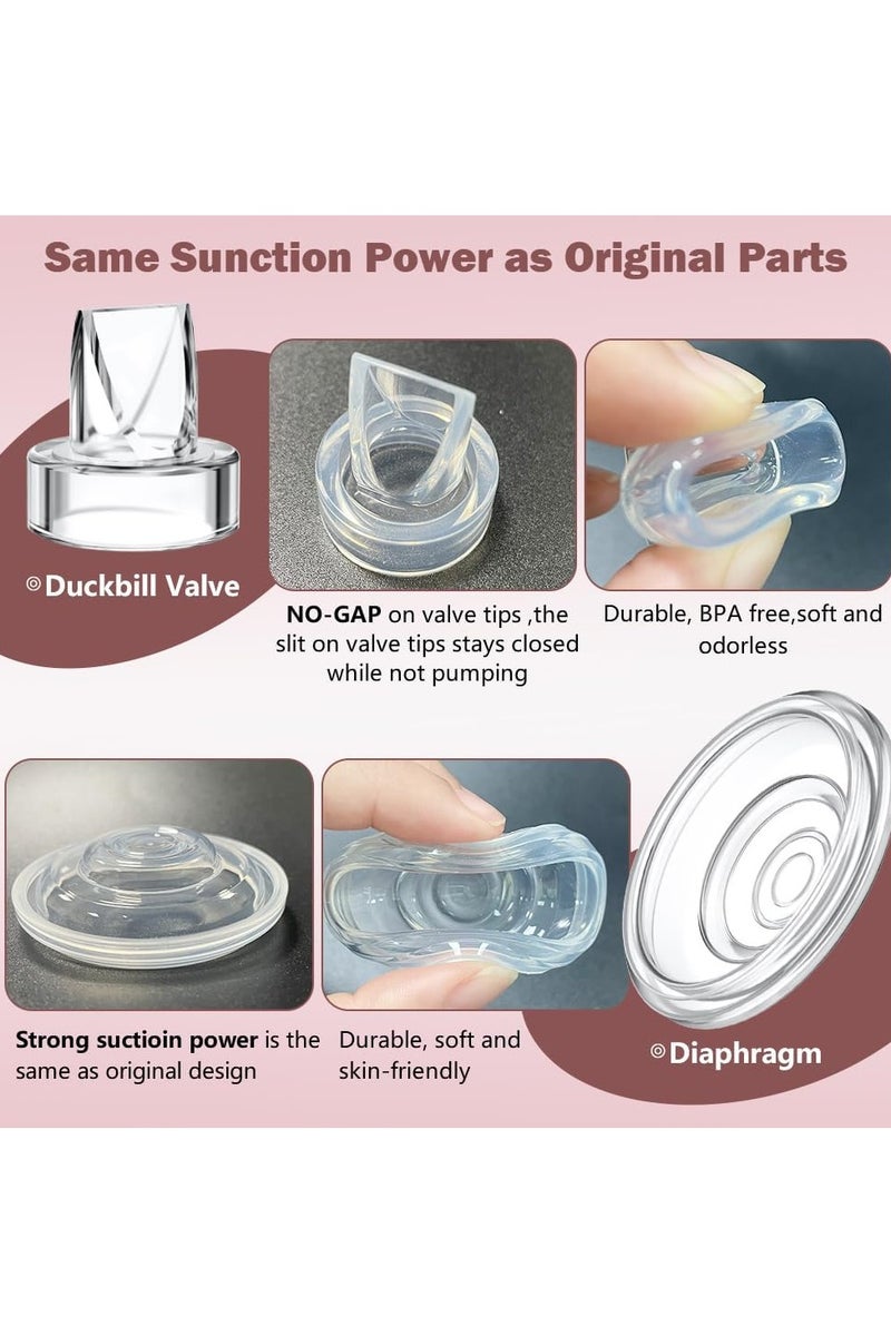 6 قطع صمام داكبيل متوافق مع مضخة الثدي موموكوزي S9 Pro/S12 Pro/S9/S12 وأجزاء استبدال ملحقات الرضاعة الطبيعية لمضخات الثدي موموكوزي - Image 5