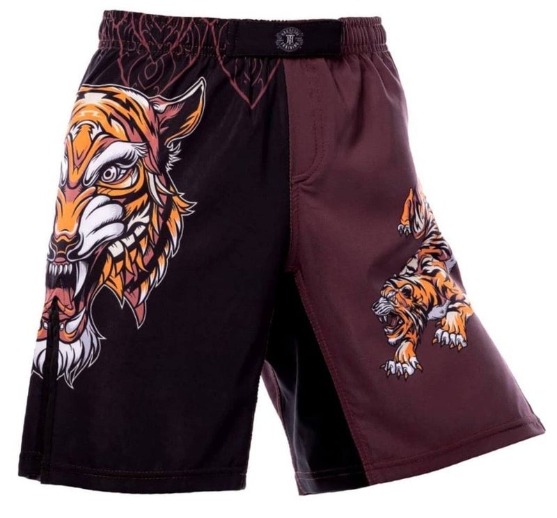 Hardcore Training Kids Boxing Active Shorts BJJ Fitness Running Workout Exercise Sport Clothing Brown - Image 1