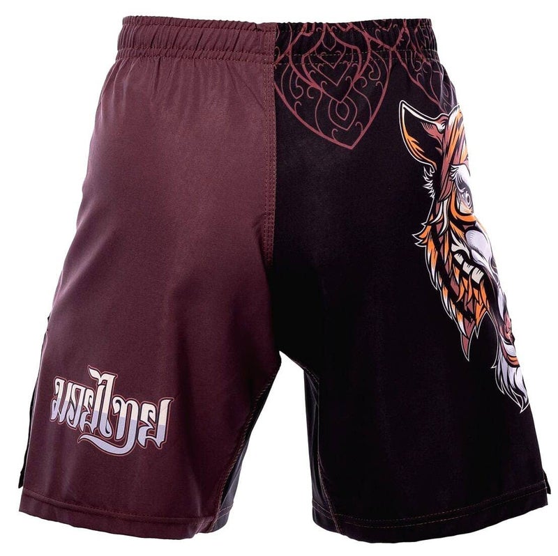 Hardcore Training Kids Boxing Active Shorts BJJ Fitness Running Workout Exercise Sport Clothing Brown - Image 4