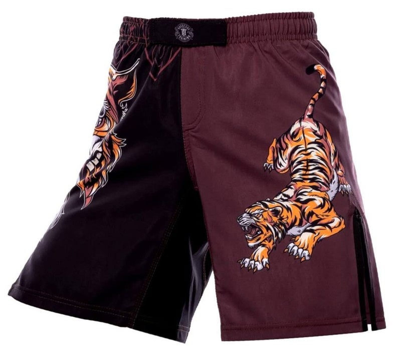 Hardcore Training Kids Boxing Active Shorts BJJ Fitness Running Workout Exercise Sport Clothing Brown - Image 2