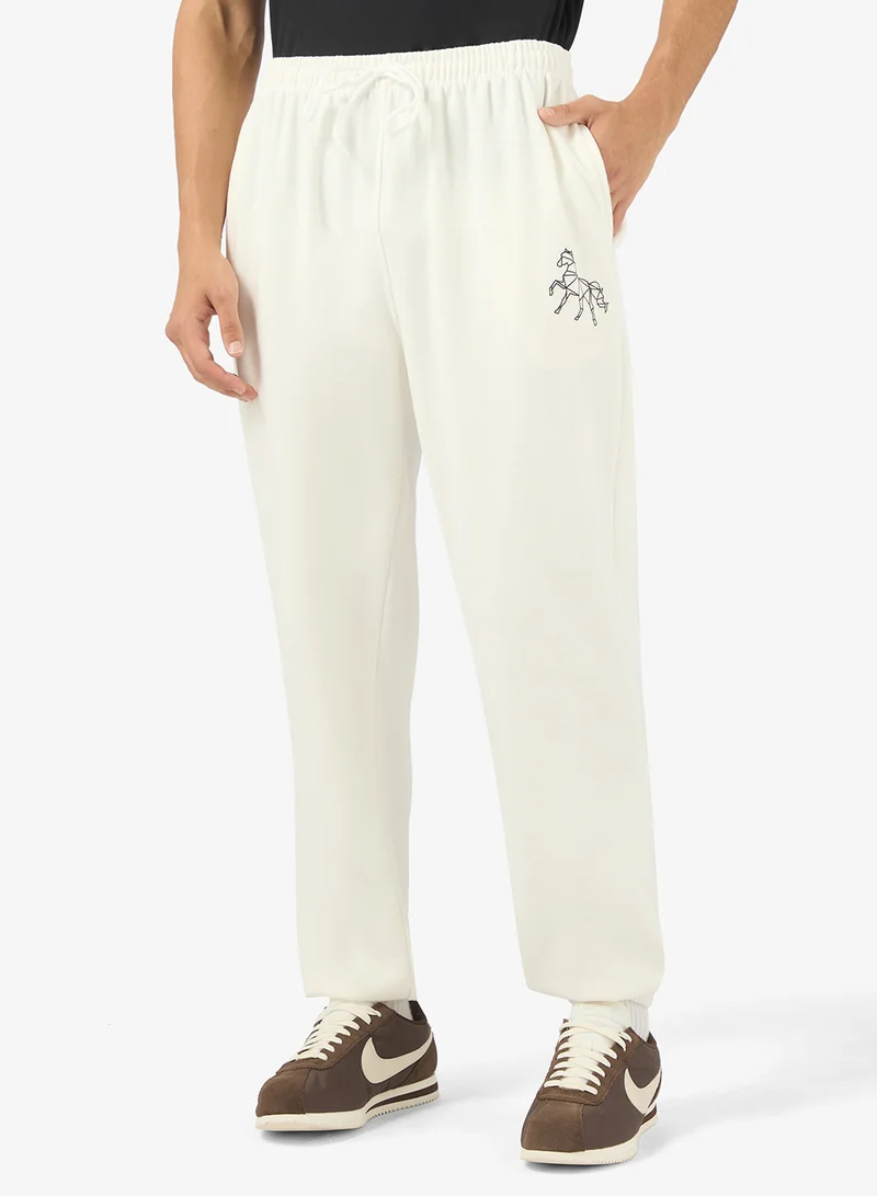 Seventy Five Basics Graphic Print Elastic Hem Joggers