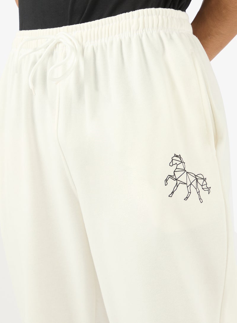 Seventy Five Basics Graphic Print Elastic Hem Joggers - Image 4