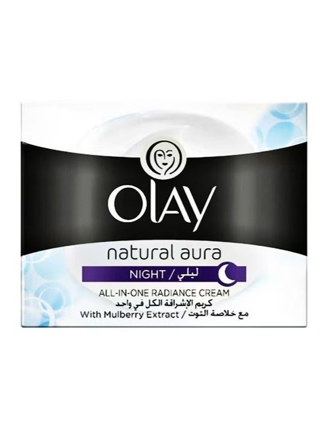 Olay Natural White All-In-One Fairness Night Cream with Mulberry Extract - 50 g - Image 2