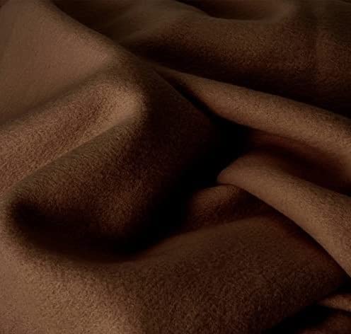 Ilsha® Plain Polar Light Weight Fleece 1 Single Bed Blankets (Pack of 1) Made up with Super Soft Material by Quality Hub (Brown) - Image 4
