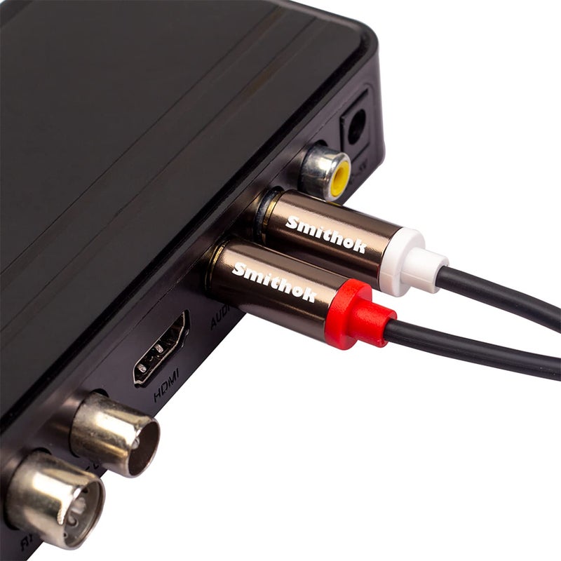 Smithok RCA Cables 2 Pack[Hi-Fi Sound, PVC Jacket, Shielded], 2-Male to 2-Male RCA Audio Stereo Subwoofer Cable Auxiliary Cord for Home Theater,Amplifiers,HDTV,Hi-Fi Systems,Speakersâ€¦ (3.3Ft/1m) - Image 4