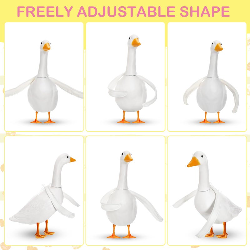 Abbylike Poseable Goose Wings for 23â€- 28" Porch Lawn Goose Outfit Accessories Poseable White Wings for Outdoor Patio Yard Lawn Art Decoration(2 Pcs,Flat Edge) - Image 4