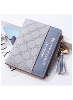 Deabolar Women Wallet  Leather Short Wallet Bifold RFID Blocking Wallet Credit Card Holder Organizer with Zipper Pocket Mini Lady Purse 