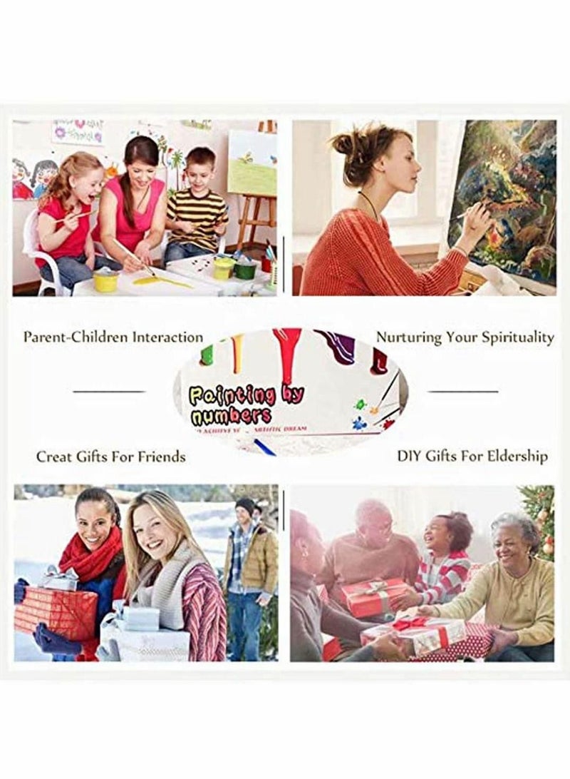 Excefore Paint by Numbers DIY Acrylic Painting Kit for Adults & Kids Beginner – - Vivid Sunflower (Without Frame)- 40cm x 50cm - Image 3