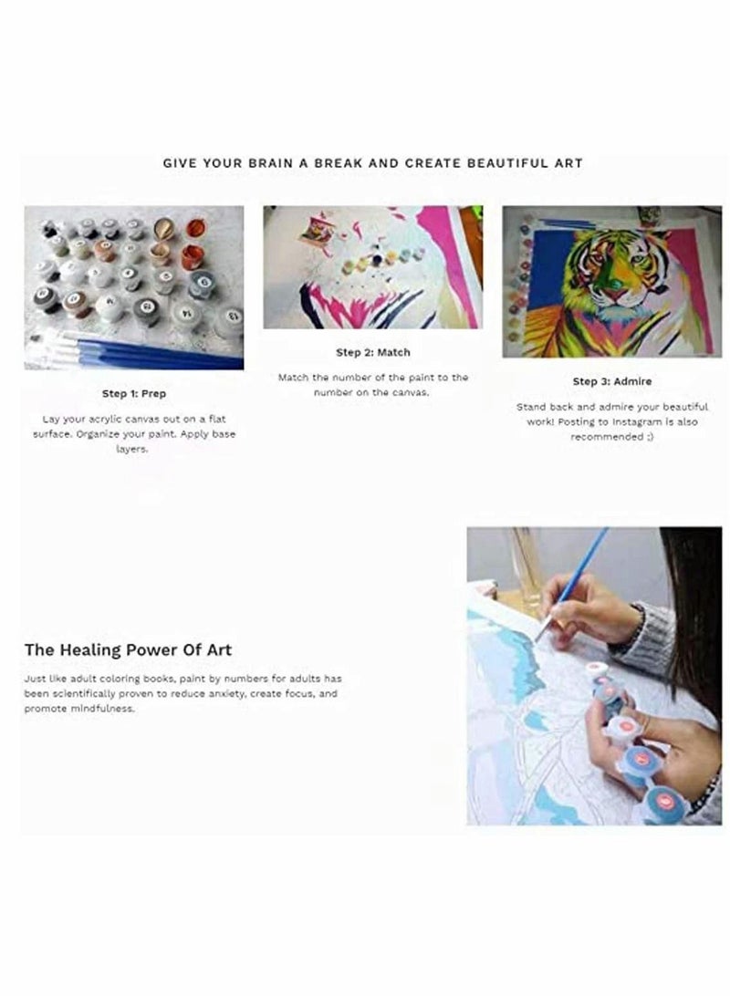 Excefore Paint by Numbers DIY Acrylic Painting Kit for Adults & Kids Beginner – - Vivid Sunflower (Without Frame)- 40cm x 50cm - Image 5