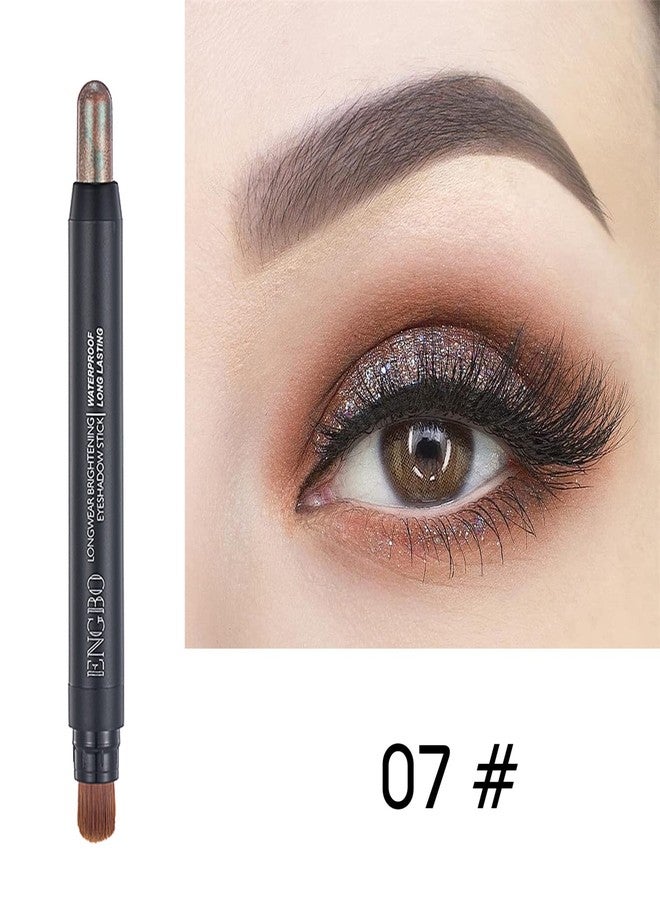 Vtrem 6PCS Eyeshadow Stick Sets with Soft Brush, Cream Eye Shadow Stick Waterproof Long Lasting Glitter Pearlescent Highlighter Brightener Makeup Stick Kit for Smoky, Luminous, Metallic Eye Makeup - Image 5