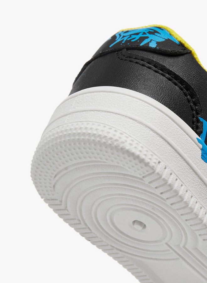 Pokemon Pikachu Print Sneakers with Hook and Loop Closure - Image 5