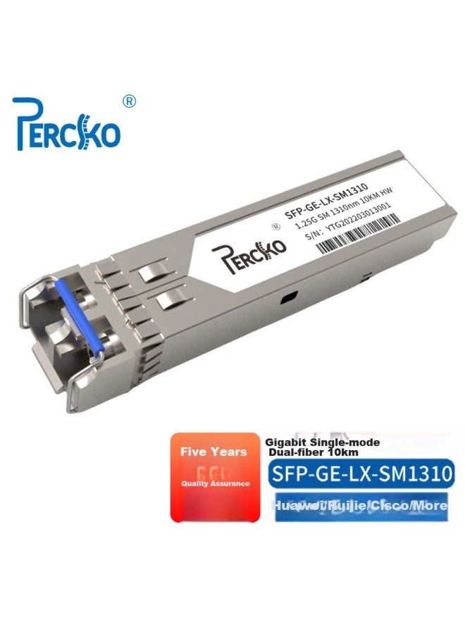 Percko Optical Module, Gigabit Sfp Optical Module, 10 Gigabit Sfp+ Optical Module, Sfp Fiber Optic Module, 10 Gigabit Multi-mode Dual-fiber, Electrical Port Module Compatible With Huawei, H3c, Cisco, And Ruijie - Image 1