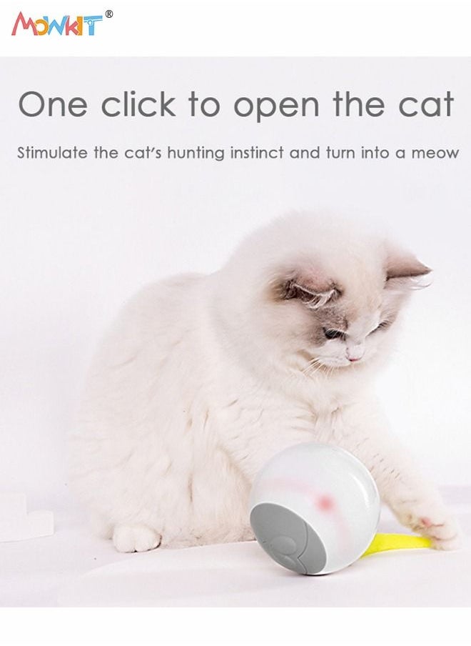 Cat Toys Interactive Cat Rolling Toys Automatic Indoor Food Dispenser Cat Toys USB Rechargeable Laser Rotating Ball Cat Toys