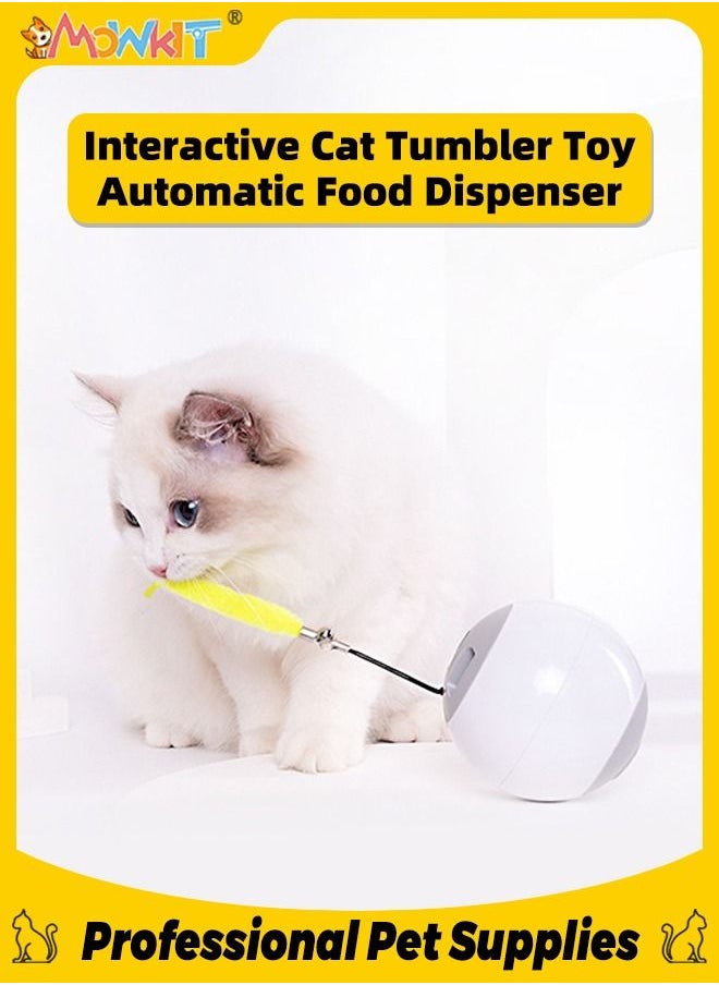Cat Toys Interactive Cat Rolling Toys Automatic Indoor Food Dispenser Cat Toys USB Rechargeable Laser Rotating Ball Cat Toys