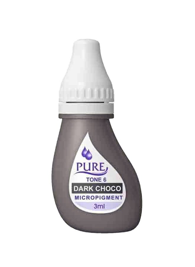 Spmu Pigment Semipermant Medical Grade -Spmu Ink - No Mixing Lip Pigment For Shading Stroke Dark Chocolate 3Ml X 6 Bottles