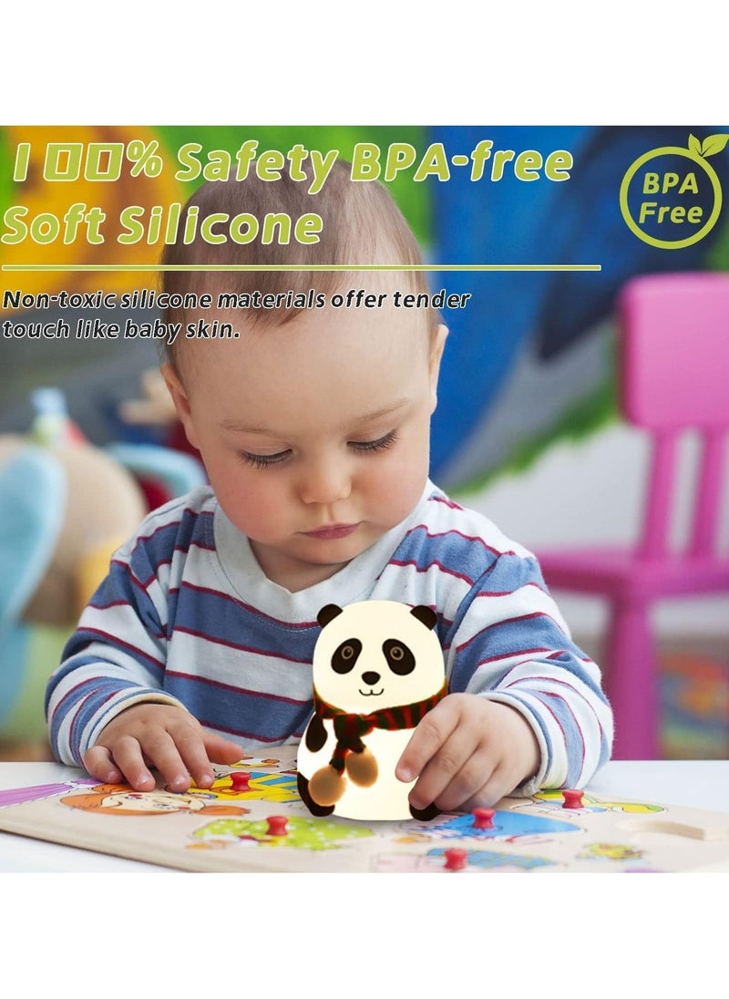 TIGER Panda Lamp with Color Changing Light – USB Rechargeable Night Light for Kids Rooms, Soft LED Glow, Perfect for Sleep, Nursery, and Child’s Bedroom Decor – Fun, Customizable Glow to Match Mood and Room Theme - Image 2