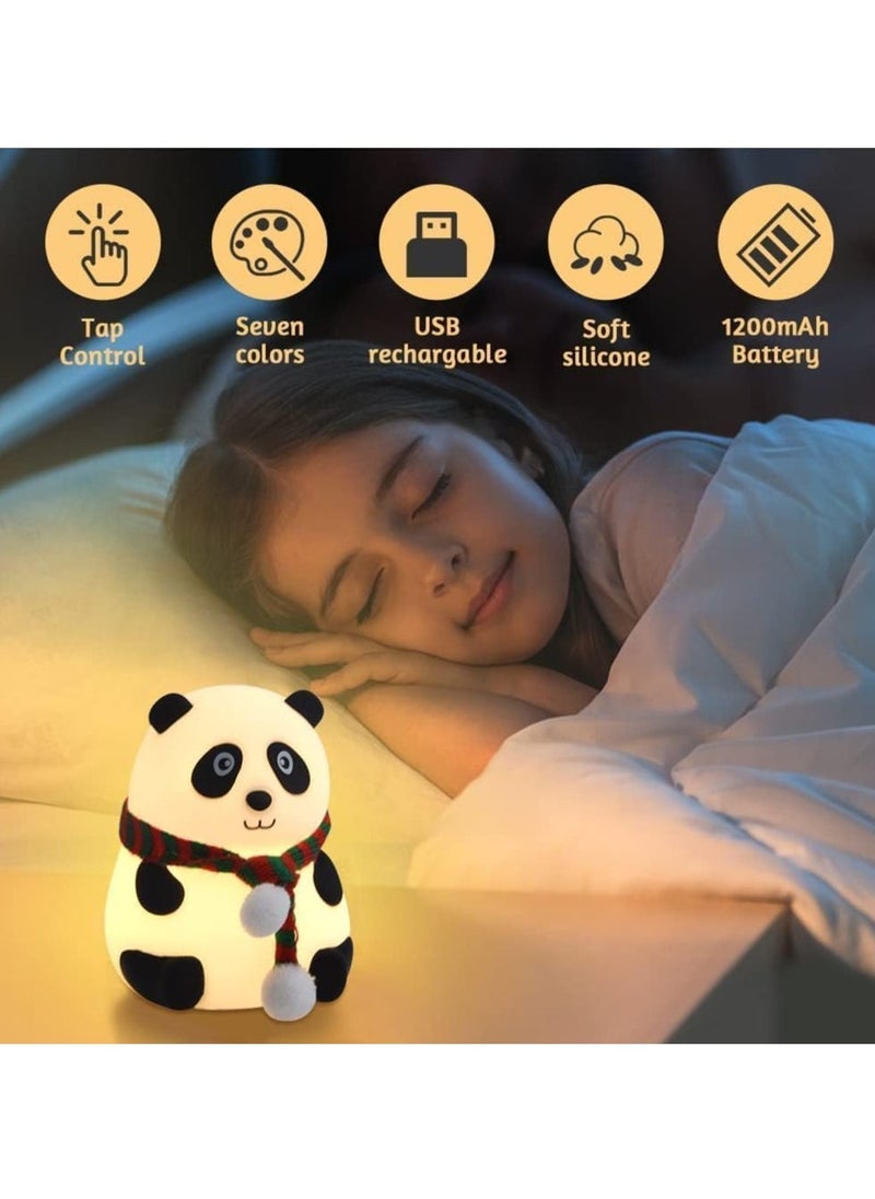TIGER Panda Lamp with Color Changing Light – USB Rechargeable Night Light for Kids Rooms, Soft LED Glow, Perfect for Sleep, Nursery, and Child’s Bedroom Decor – Fun, Customizable Glow to Match Mood and Room Theme - Image 4