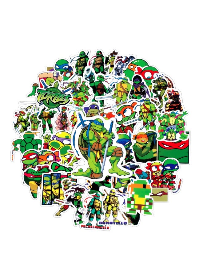 NIBEMINENT 50 Pcs Ninja Turtle Deco Kit Waterproof Stickers, High Definition Printing Bright Colors, Suitable for Laptop Skateboard Luggage Water Bottle Guitar DIY  - Image 2