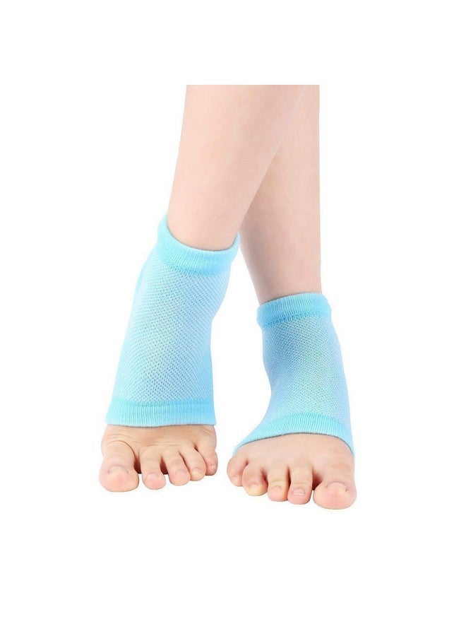 Kreedhey Kreedhey Silicone Gel Heel Socks for Dry Hard Cracked Heel Repair Pad, Swelling & Pain Relief, Cushion Support, Foot Care, Ankle Protection, Plantar Fasciitis for Men and Women (Free Size, Blue, 1 Pair) - Image 1
