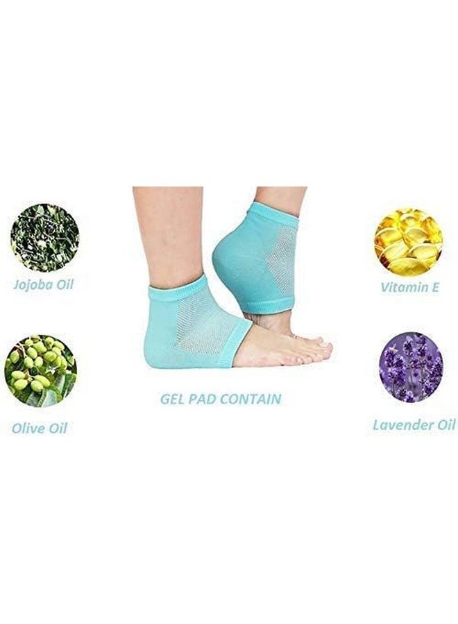 Kreedhey Kreedhey Silicone Gel Heel Socks for Dry Hard Cracked Heel Repair Pad, Swelling & Pain Relief, Cushion Support, Foot Care, Ankle Protection, Plantar Fasciitis for Men and Women (Free Size, Blue, 1 Pair) - Image 4