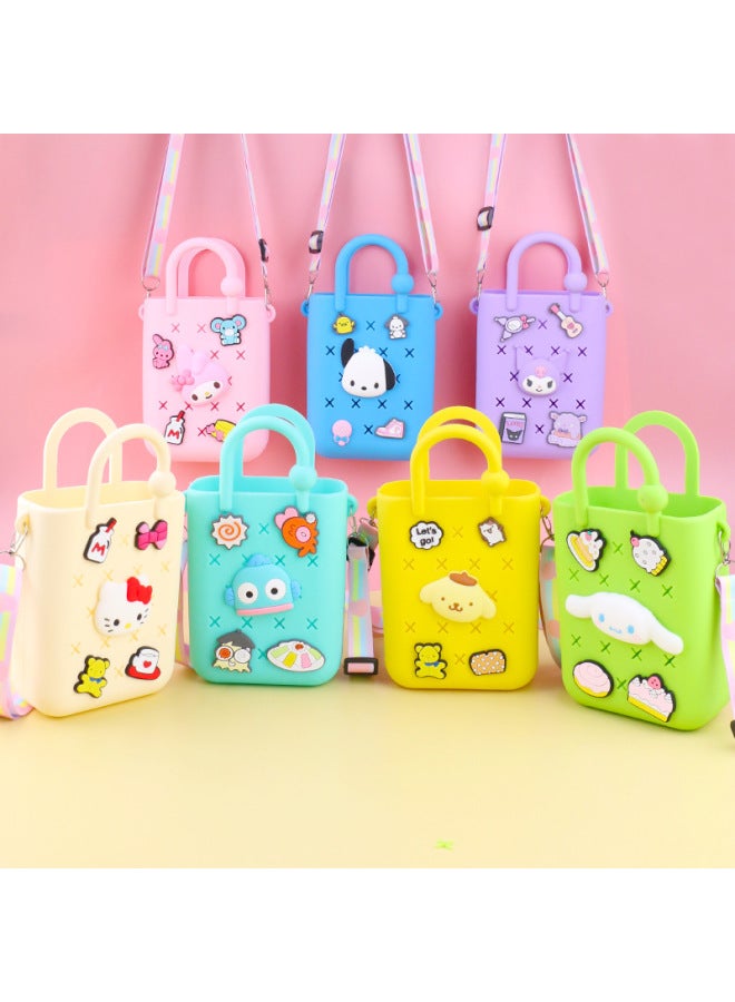 Crossbody Portable Silicone Beach Bag Mobile Phone Storage Beach Bag Lightweight And Compact Style Diy Key Bag For Walking-color:22-size:See Details Page - Image 3