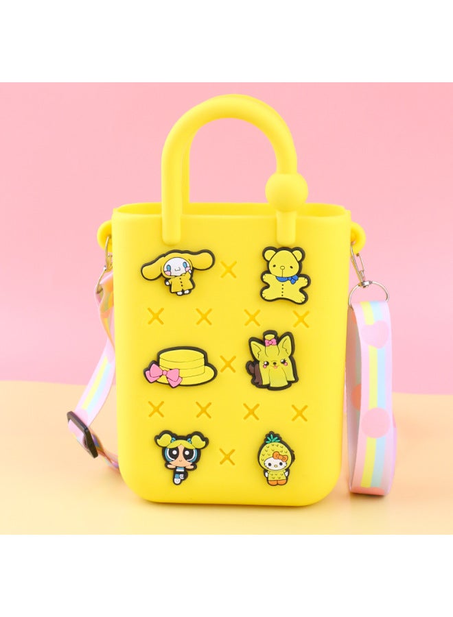 Crossbody Portable Silicone Beach Bag Mobile Phone Storage Beach Bag Lightweight And Compact Style Diy Key Bag For Walking-color:22-size:See Details Page - Image 1