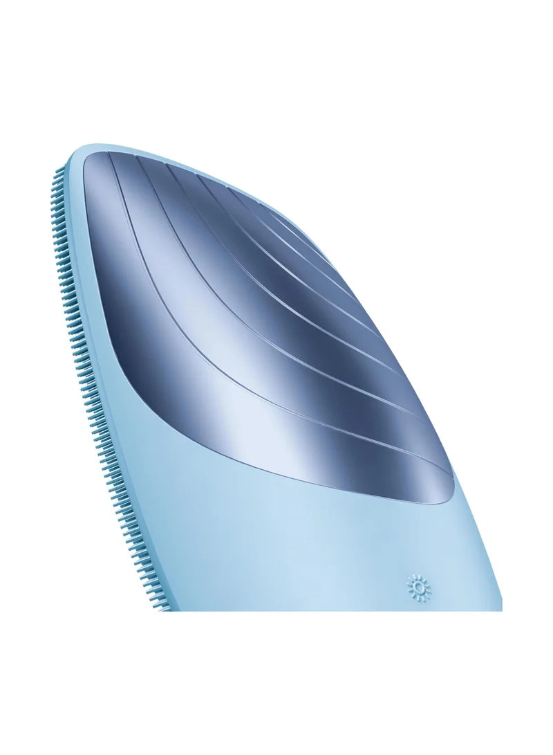 GESKE SmartAppGuided Sonic Thermo Facial Brush | 6 in 1 | Skin Cleansing | Cleansing Brush with Thermal Function | Facial Massager | Electric Facial Brush | Facial Cleansing Device - Aquamarine
