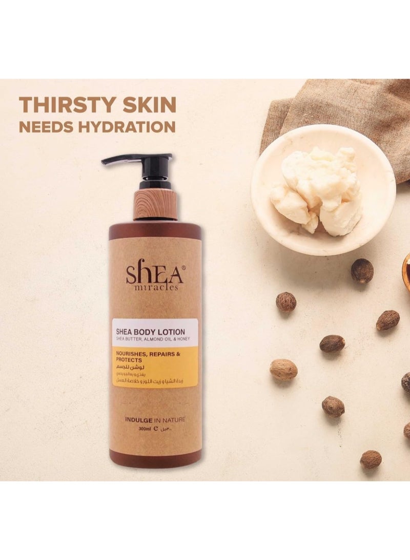 Shea Miracles Body Lotion – Shea Butter, Almond Oil & Honey Moisturizing Formula 300ml - Image 5