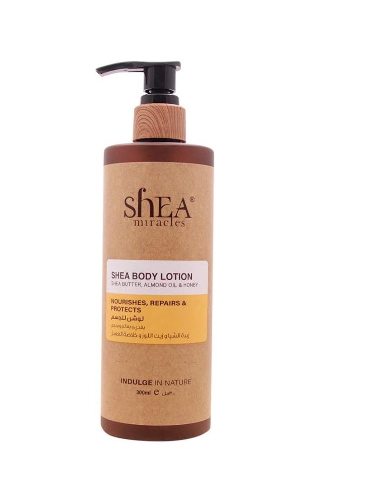 Shea Miracles Body Lotion – Shea Butter, Almond Oil & Honey Moisturizing Formula 300ml - Image 1