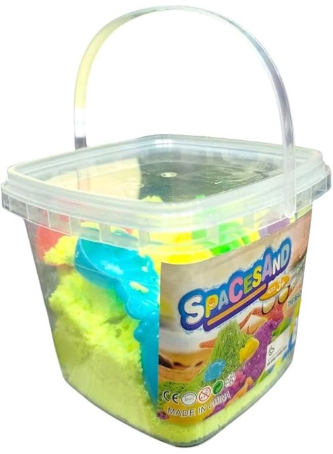 Amazing Dough and Magic Clay With Mould, Reusable Sensory Set, Gluten-Free Wonder Sand Activity Toys, Indoor Games for Kids Age 10 to 15 Yellow (750 GM Bucket) - Image 1