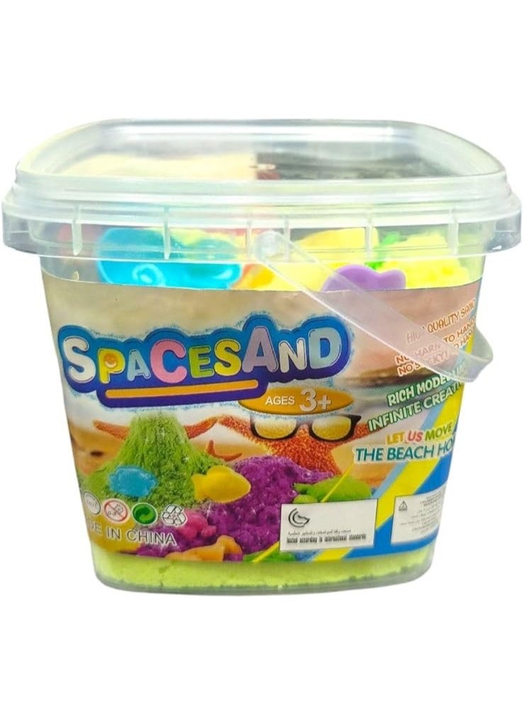 Amazing Dough and Magic Clay With Mould, Reusable Sensory Set, Gluten-Free Wonder Sand Activity Toys, Indoor Games for Kids Age 10 to 15 Yellow (750 GM Bucket) - Image 2