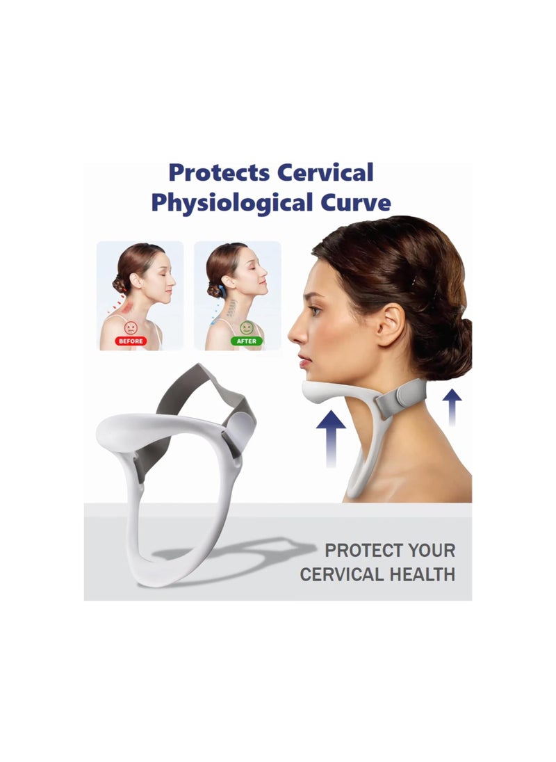 Generic - Neck Brace for Pain Relief, Cervical Traction Device, Cervical Collar, Posture Corrector Neck Support, Shaping V Chin, Stabilizes & Relieves Pressure in Spine for Women & Men Office Worker - Image 1