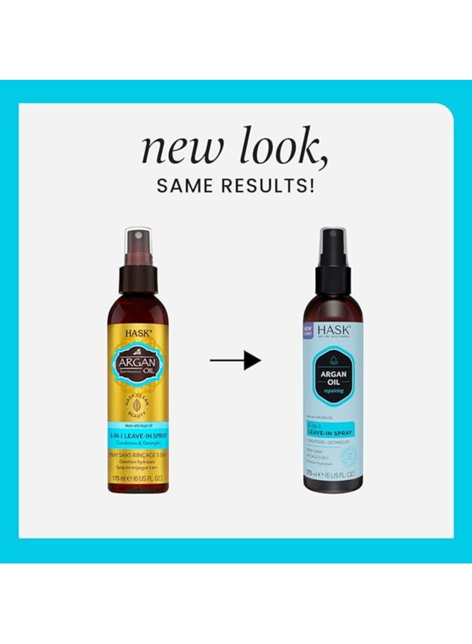 Hask Argan Oil 5-in-1 Leave-In Spray – 175ml, Repair & Protect Formula - Image 3