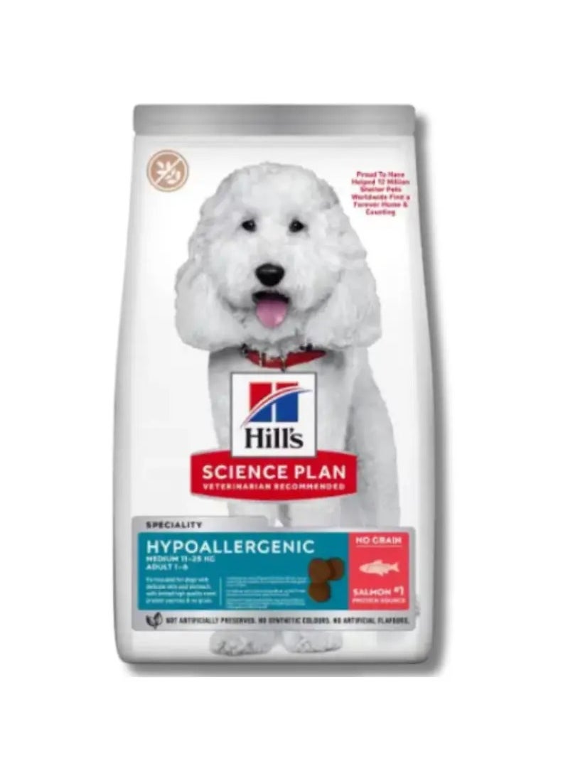 هيلز Hill's Science Plan Hill's Science Plan HYPOALLERGENIC Medium ADULT DOG FOOD with SALMON 2.5kg 