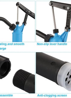 SYOSI Lever Pump Lever Action Barrel Drum Pump with Non-Slip Handle Telescopic Hand Diesel Oil Transfer Extractor with Removable Nozzle for Kerosene Gear Oil Engine Oil 55 Gallon Drum Tank  - Image 5