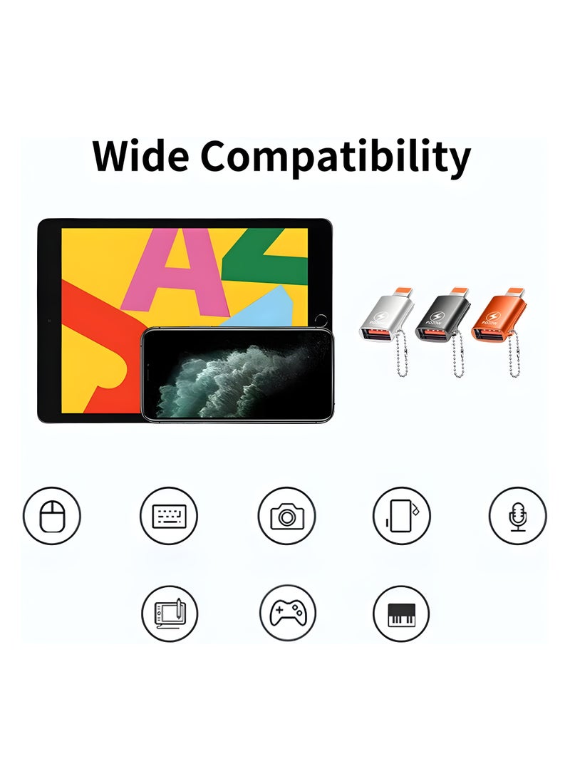 FIRST PRO Portable Lightning to USB 3.0 Adapter, for Apple iPhone to USB 3.0 Female Connector OTG Compatible for all iPhone 11 pro max/13 mini/iPad/USB Flash Drive/hard drive/USB Reader/Camera (GREY)  - Image 2