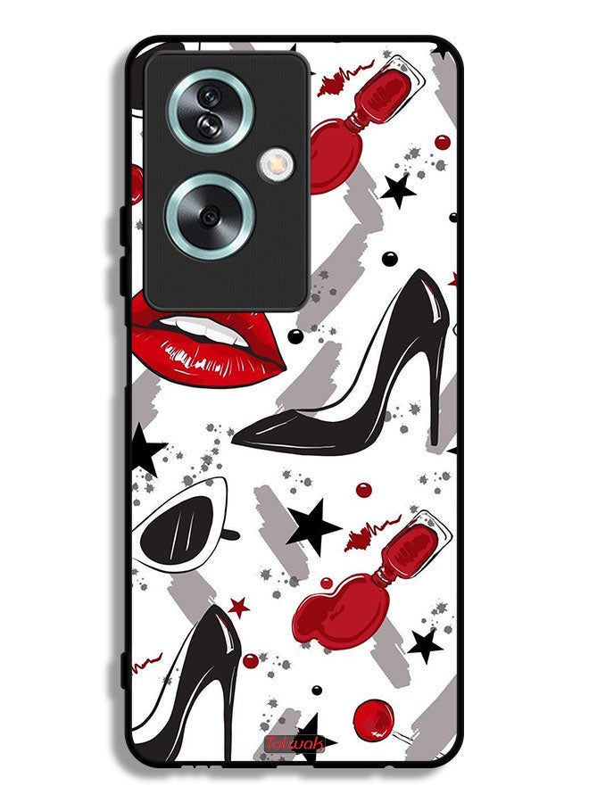 Tolwak Oppo A79 Protective Case Cover Lipstick And Shoes Art - Image 1