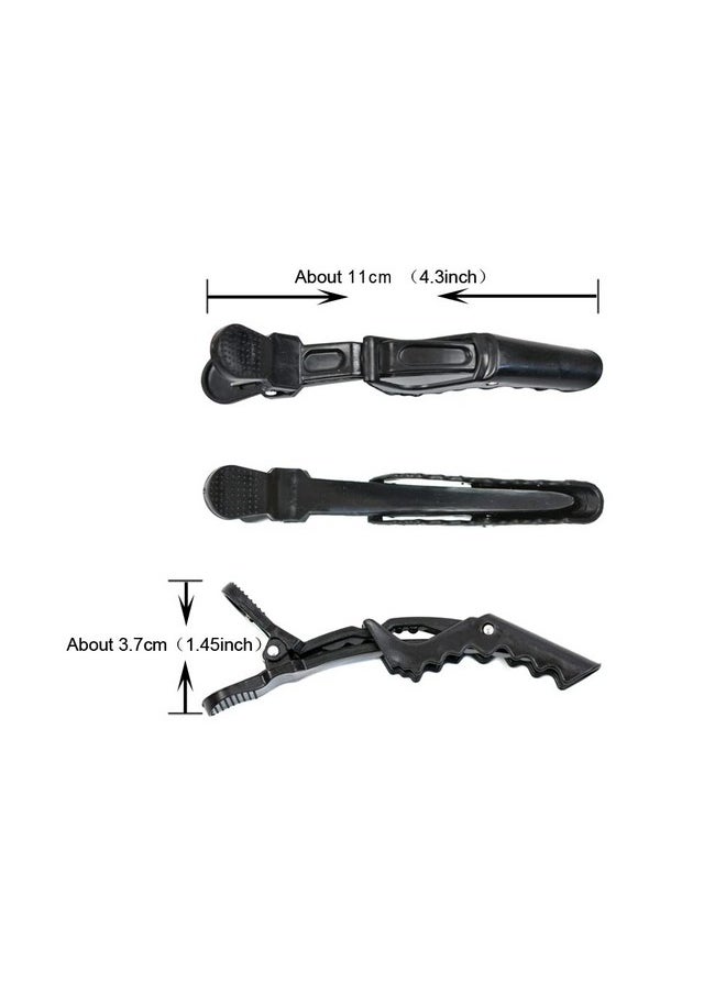 yantaisiyu 12Pcs Hair Clips Alligator Hair Clip Professional Salon Tool Wide Tooth Hair Clips For Hair Styling（Black）  - Image 2