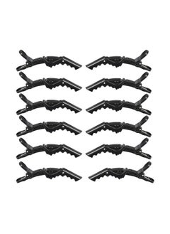 yantaisiyu 12Pcs Hair Clips Alligator Hair Clip Professional Salon Tool Wide Tooth Hair Clips For Hair Styling（Black）  - Image 1
