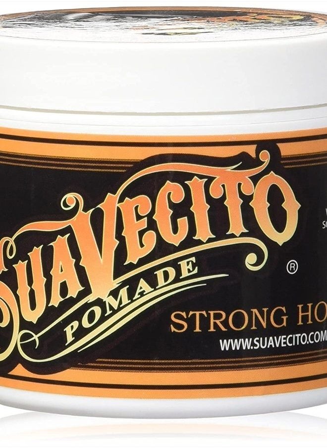 SUAVECITO Pomade Firme (Strong) Hold 4 oz, 1 Pack - Strong Hold Hair Pomade For Men - Medium Shine Water Based Wax Like Flake Free Hair Gel - Easy To Wash Out - All Day Hold For All Hair Styles  - Image 1