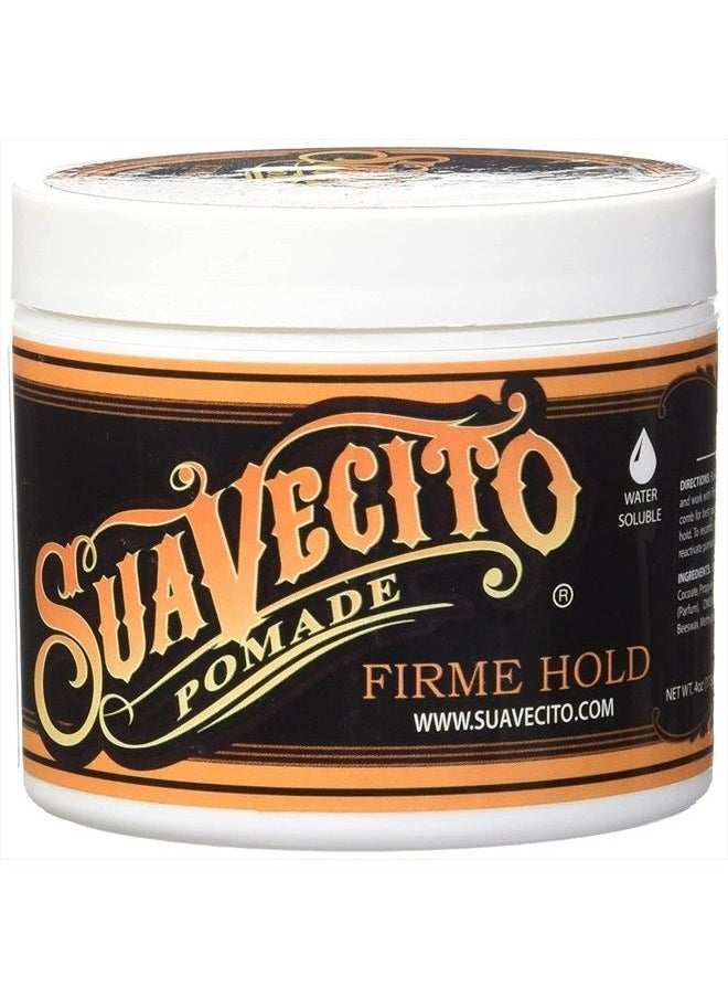 SUAVECITO Pomade Firme (Strong) Hold 4 oz, 1 Pack - Strong Hold Hair Pomade For Men - Medium Shine Water Based Wax Like Flake Free Hair Gel - Easy To Wash Out - All Day Hold For All Hair Styles  - Image 2