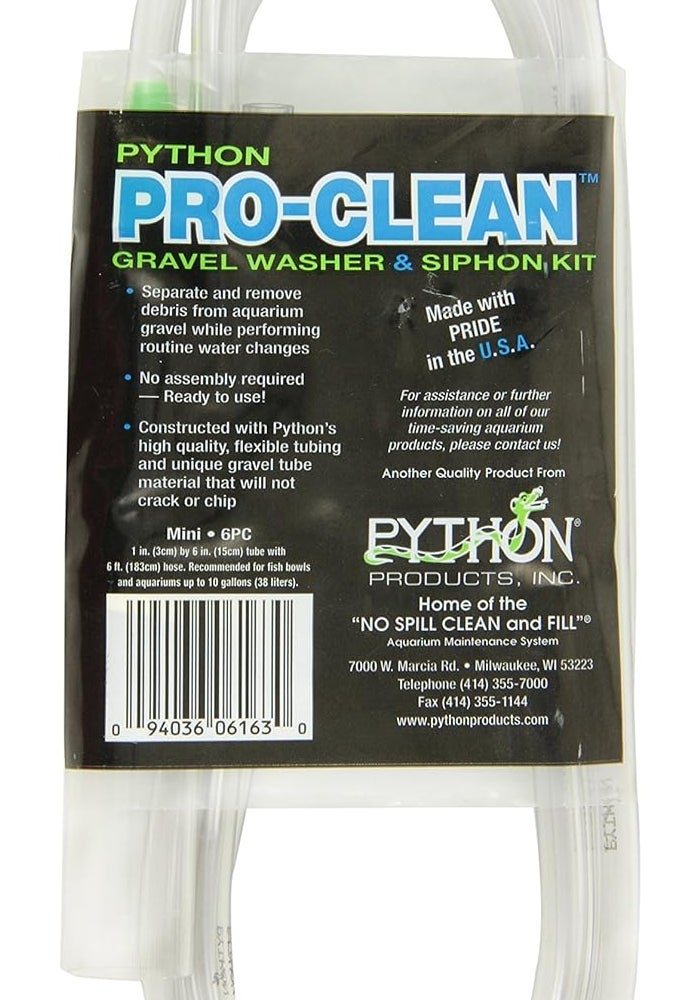 Python Pro Clean-Mini Gravel Washer & Siphon Kit - 1" x 6" Tube with 6 ft. Hose - Image 2