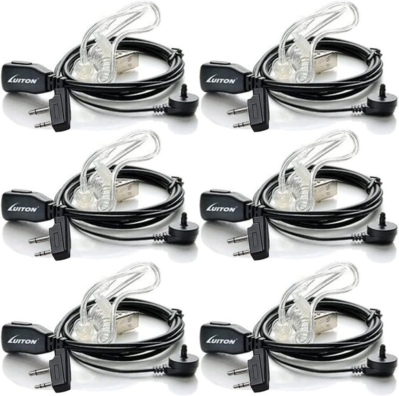 LUITON Midland Security Headsets with Mic - Compatible with Midland GXT1000VP4 LXT600VP3 GXT1050VP4 GXT1000XB LXT500VP3 etc (6 Pack) - Image 1