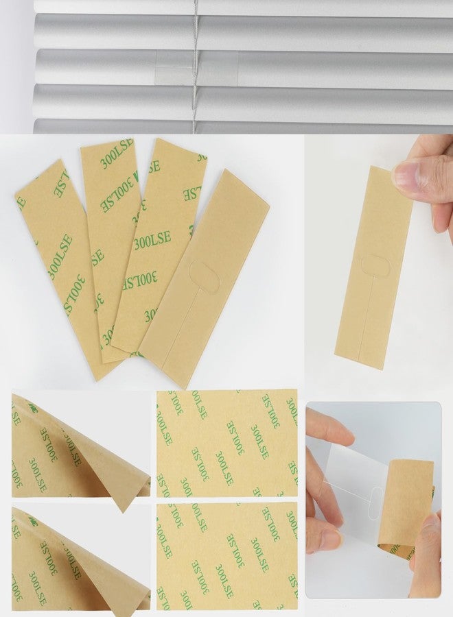 AccEncyc 8 Vertical Blind Repair Tabs with String Holes, Horizontal Blinds Repair Kit for Replacement Slats & Parts (1in+2in) (with Hole) - Image 1