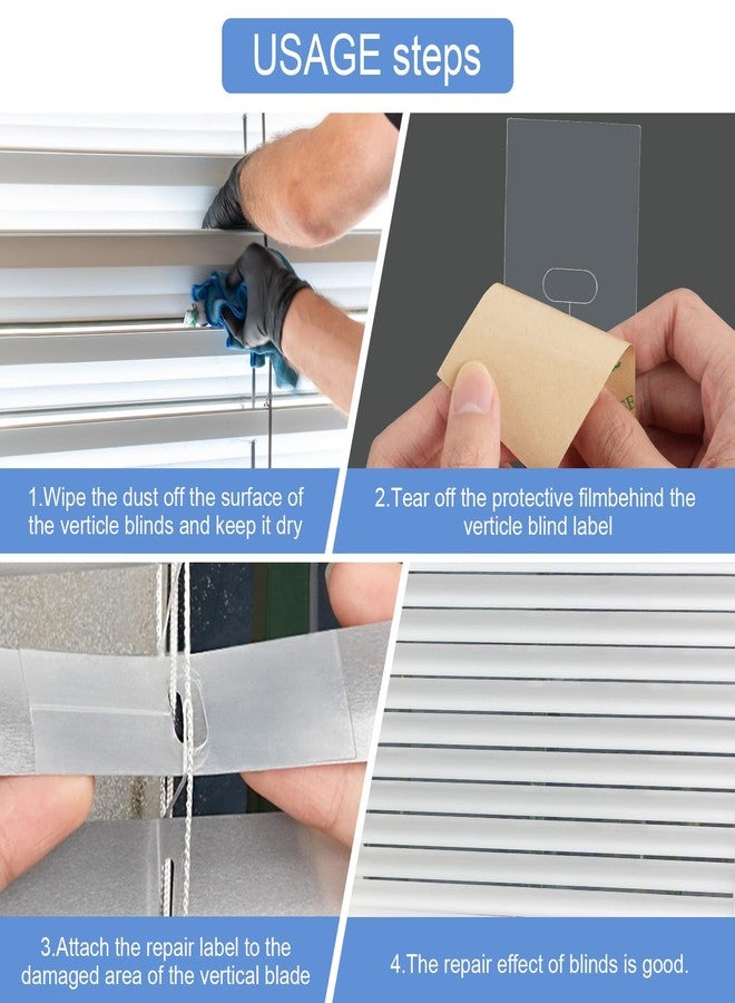 AccEncyc 8 Vertical Blind Repair Tabs with String Holes, Horizontal Blinds Repair Kit for Replacement Slats & Parts (1in+2in) (with Hole) - Image 3