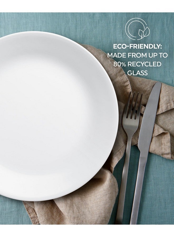 Corelle طقم أدوات مائدة كوريل فيتريل 18 قطعة لخدمة 6 أشخاص، زجاج ثلاثي الطبقات ومقاوم للتشقق، أطباق وأوعية خفيفة الوزن دائرية، أبيض شتوي متجمد - Image 5