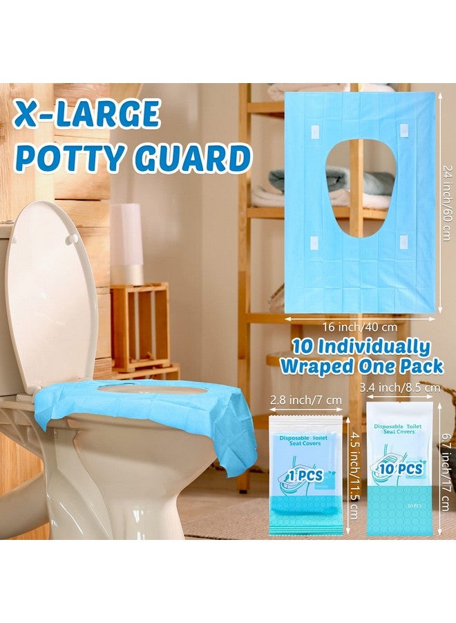 Yahenda 200 Pack Toilet Seat Covers Disposable Extra Large Individually Wrapped Toilet Seat Cover for Adults and Kids Potty Training Waterproof Travel Potty Seats Mats for Kids Adults Public Bathroom - Image 2