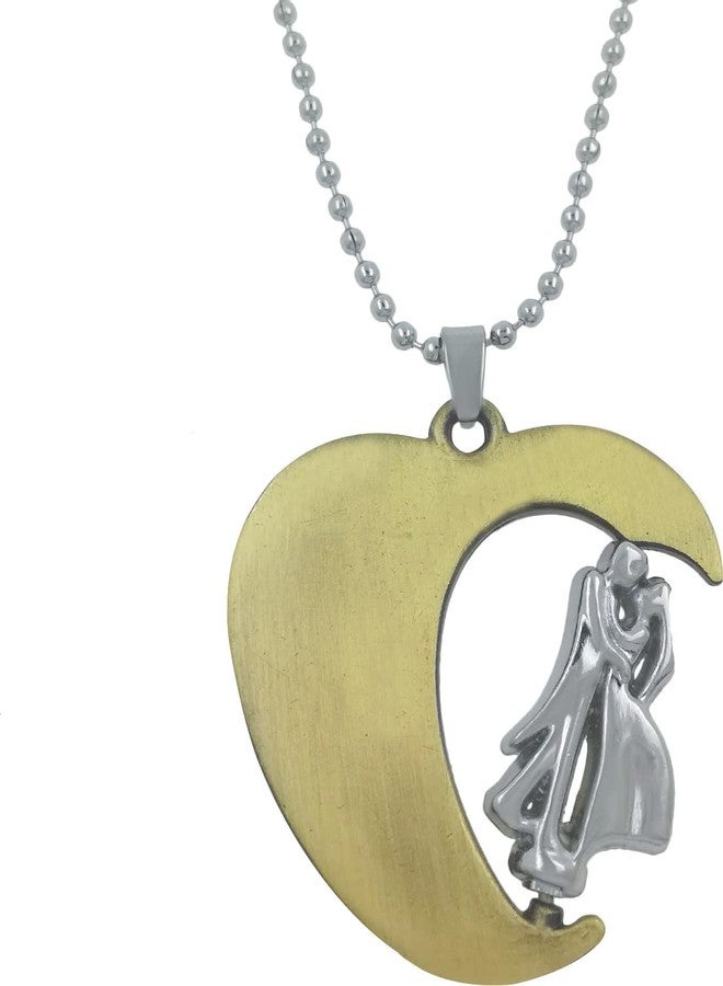 Gift Nest Couple Heart Pendent with Chain For Men/Women/Boys/Girls - Image 1