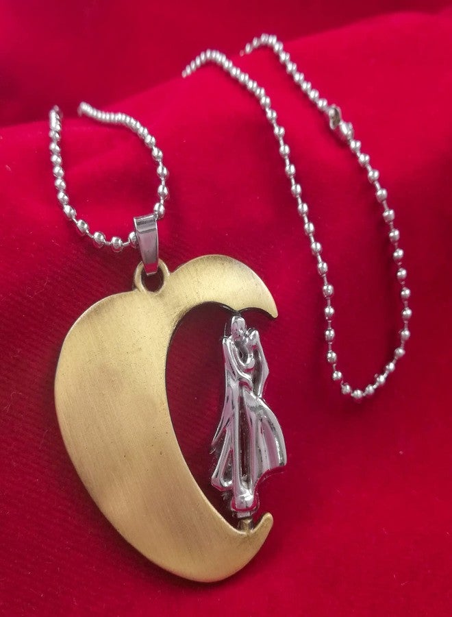 Gift Nest Couple Heart Pendent with Chain For Men/Women/Boys/Girls - Image 3